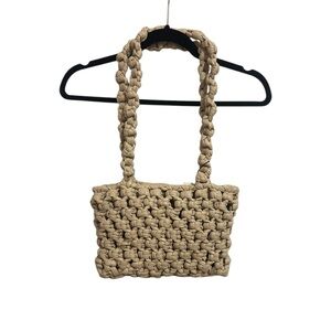 NWT! Beige Faux Leather Knotted ZARA Shoulder Bag